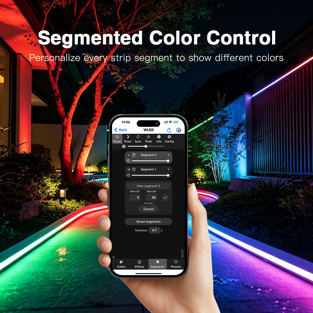 Segmented color control