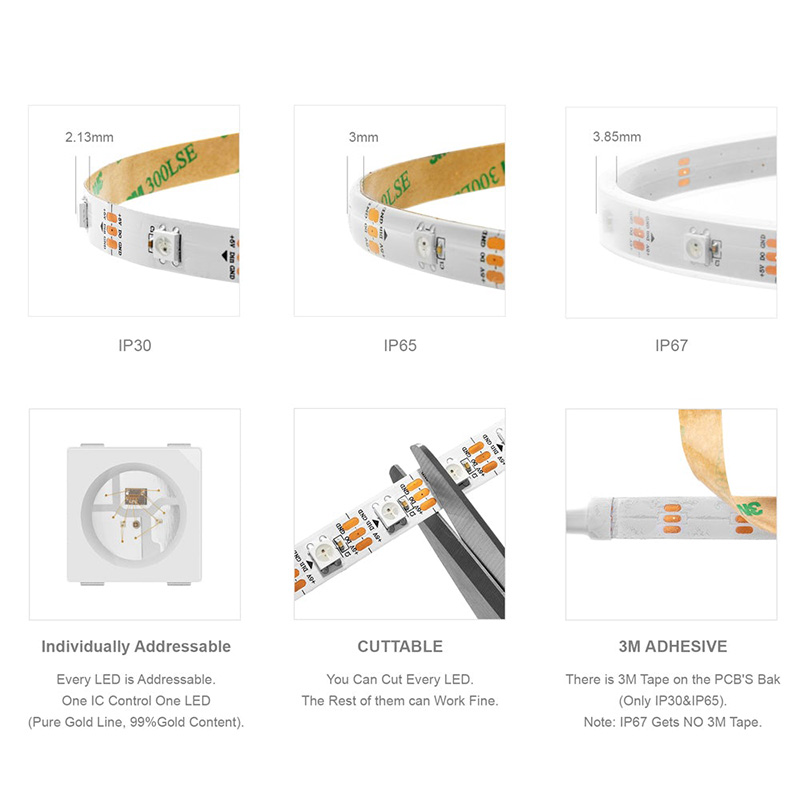 ws2812b eco programmable led strips arduino