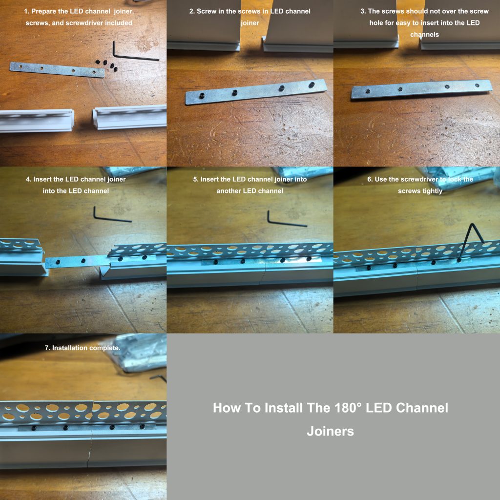 How to install the 180 degree LED channel joiners
