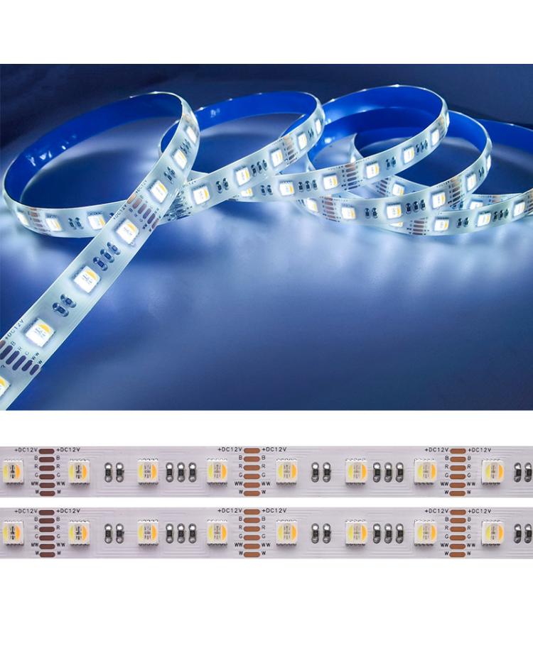 LED-Stripes, 5m lang, transparent, IP44, CCT, dimmbar