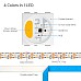 The LEDs built-in white chips and SK6812 ICs. 5 meters per roll and 60 LEDs per meter. The back has double-sided adhesive tape.