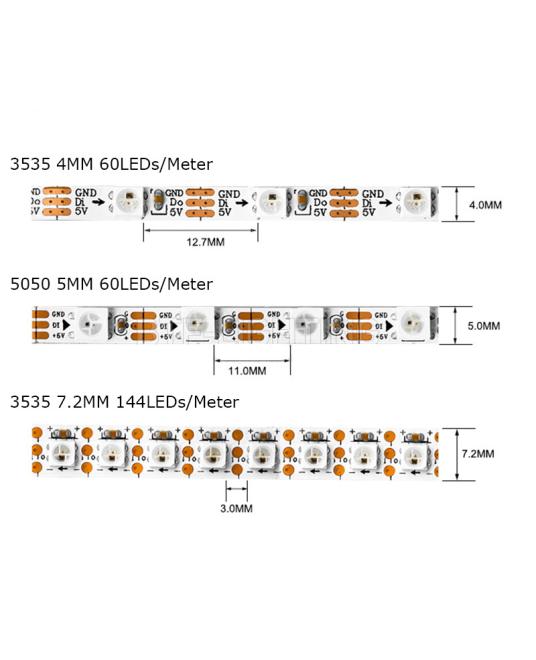 Ultra Slim SK6812 Mini 3535 Digital Intelligent RGB LED Strip