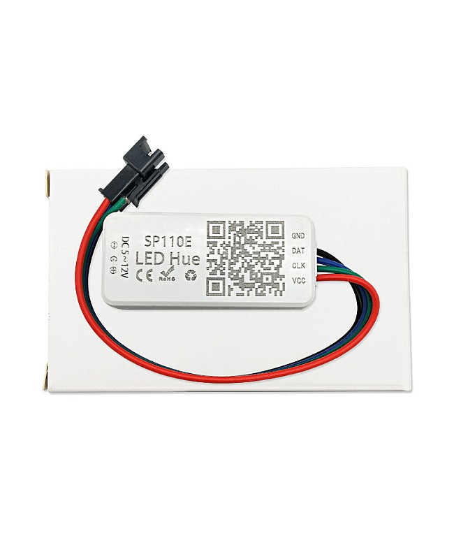 SP110E pixel light controllers can wirelessly control the addressable LED strips using a phone app.