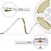 The ultra-thin side LED strips and bendable around curves, corners, or tight spaces