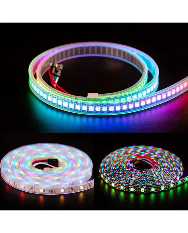Waterproof Individually Addressable LED Strips - DC5V 1m/2m/3m/4m/5m W