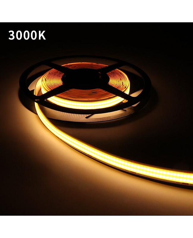 3000K Warm White COB Strip Lights