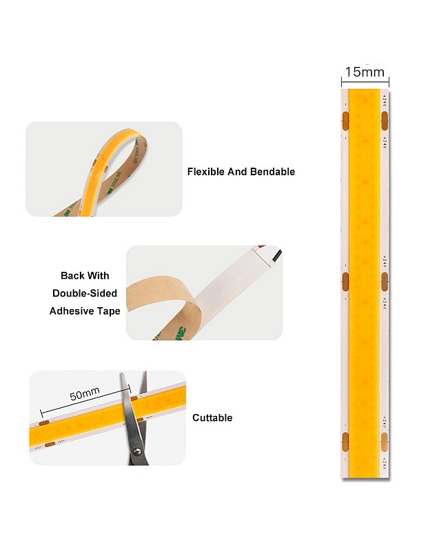 Super Bright 15mm COB LED Tapes