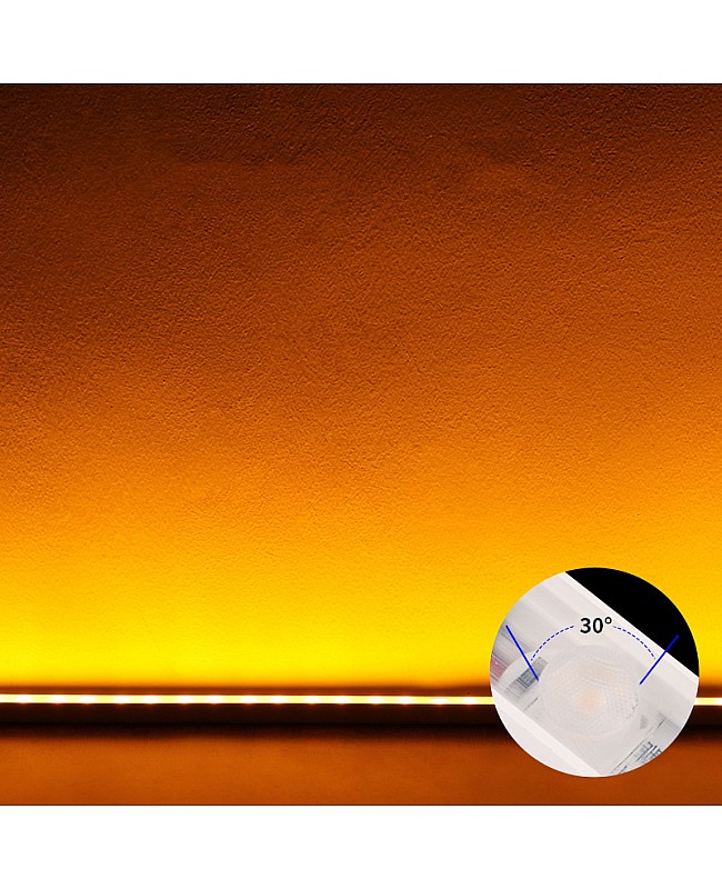 Features 30° optical lens for a wide and uniform illumination.