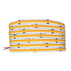 The COB LED strips are 5 meters per roll and cuttable