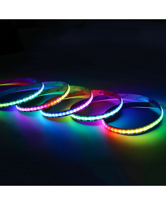 Battery power addressable LED strips