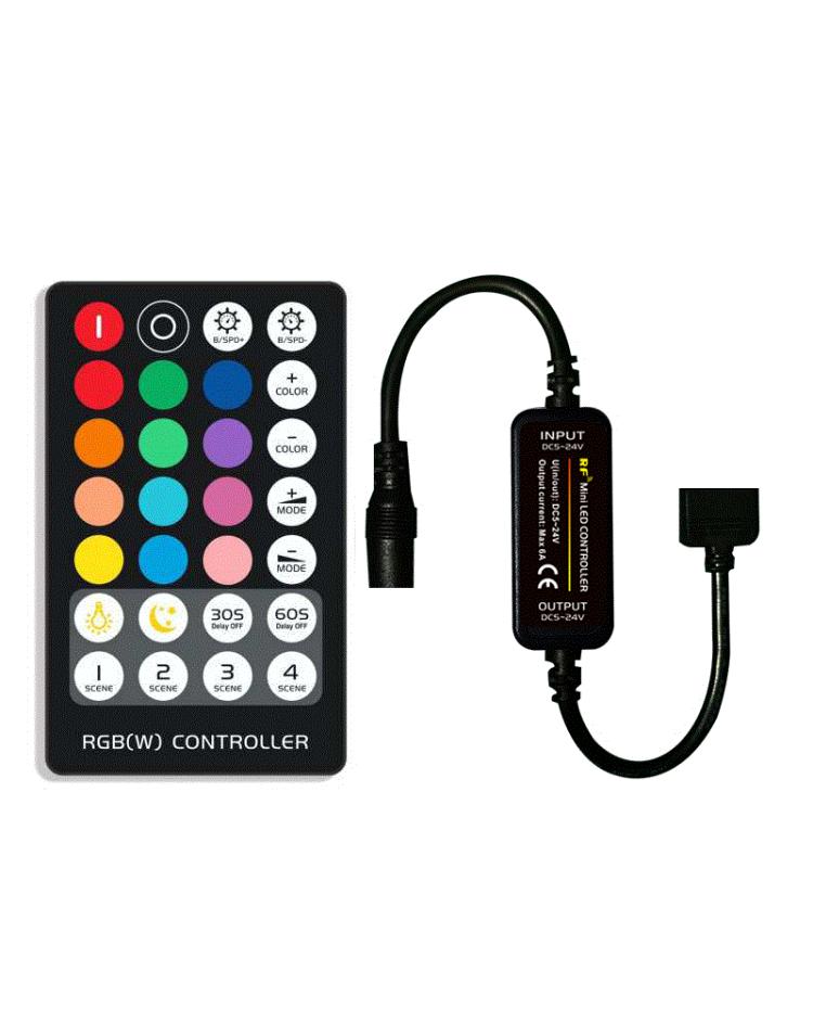 Resident On a large scale Corporation Mini Inline RGB Light Controller With 28 Keys RF Remote