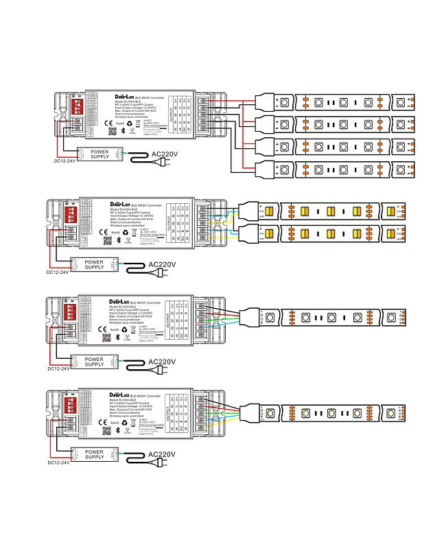 Hoion DLV003-BLE 4 In 1 RF-Light Controller