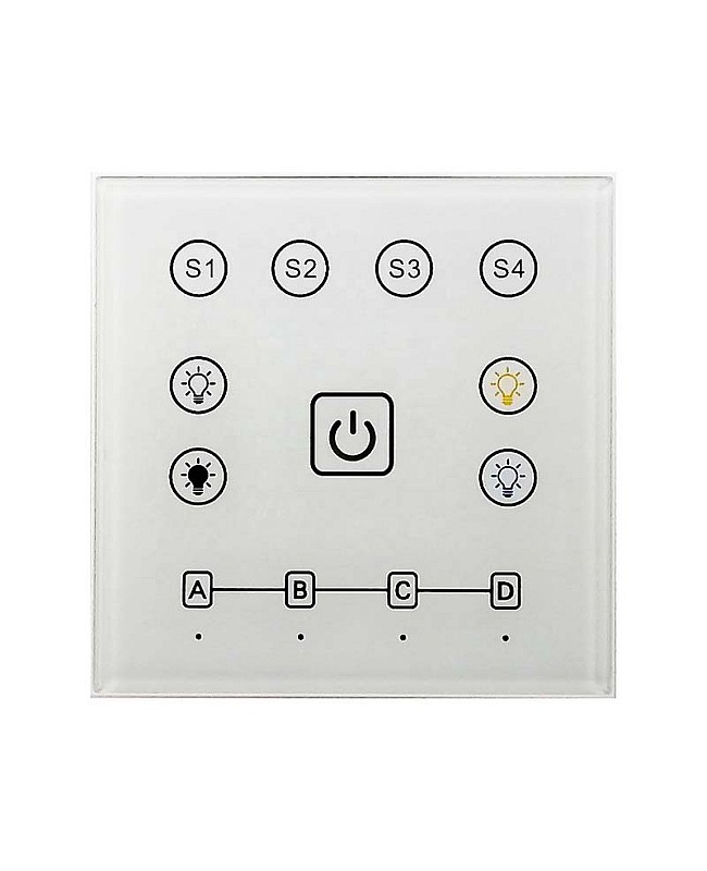 Single Color CCT 4 Zones DIY Touch Wall LED Controller