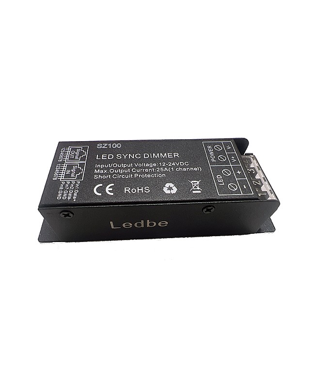 SZ100 light dimmer's metal shell can work as a heat sink