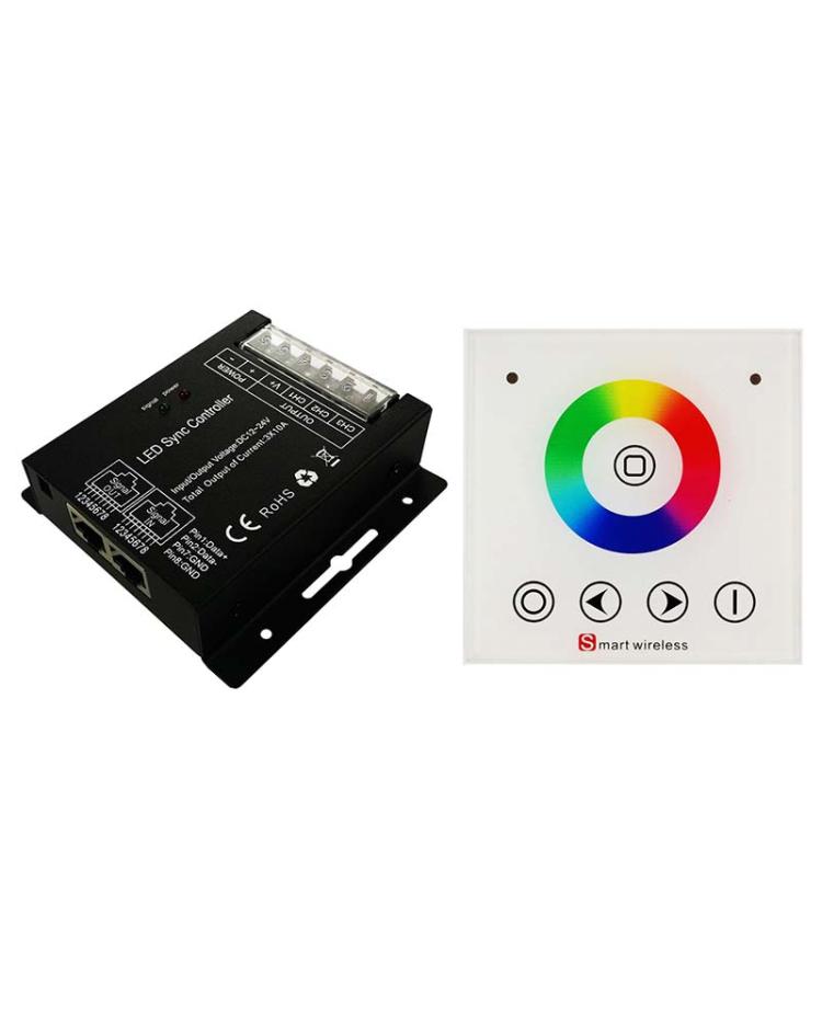 Indsigt transportabel Sygdom 720W RGB LED Controller With RF Wireless Touch Wall Panel Remote