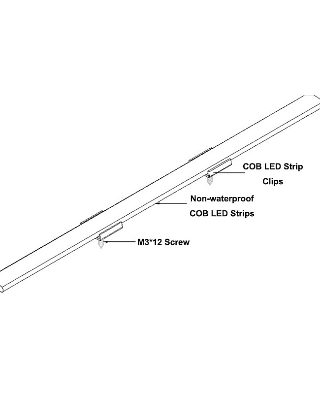 How to use the clips to mount the COB LED strips