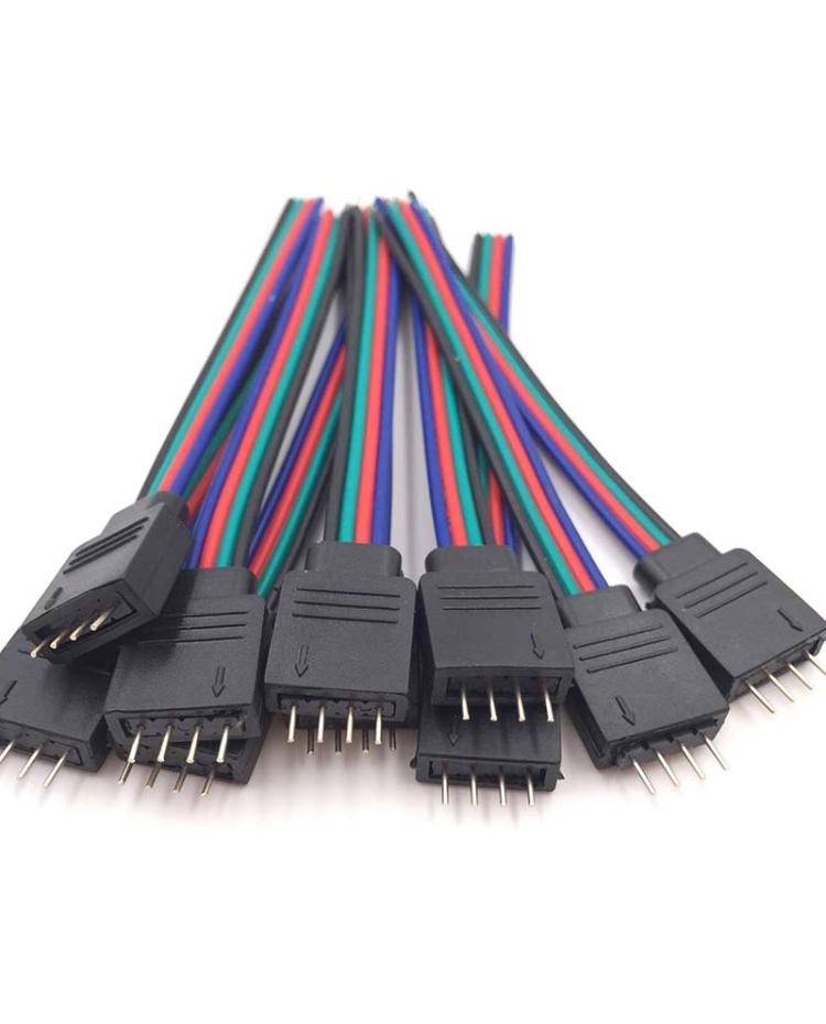 4 Pin LED Strip Light RGB Wire to Tape Connector