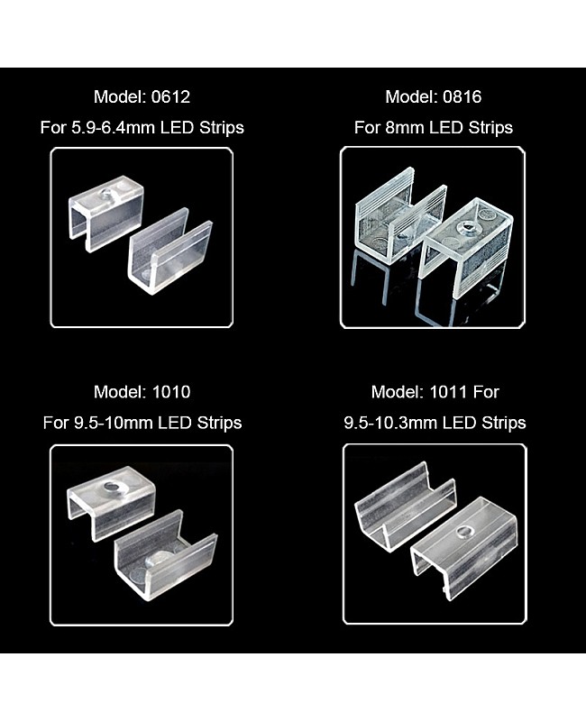 plastic led strip lights mounting clips
