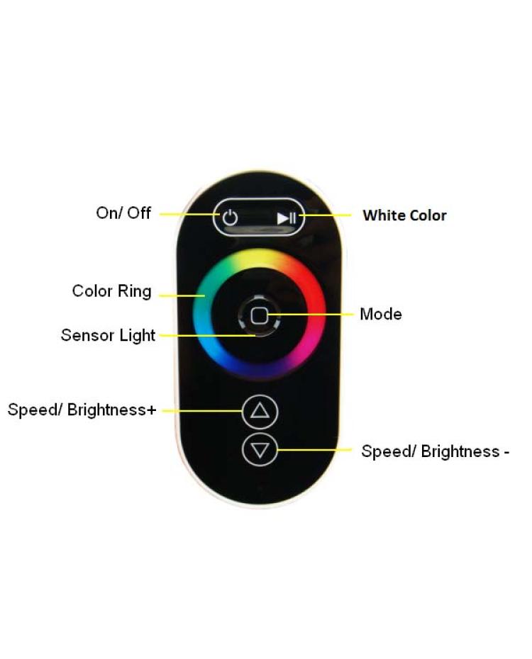 Orkan Forekomme Morgen RGB/RGBW 2 In 1 LED Controller 12V With Touch RF Remote Control