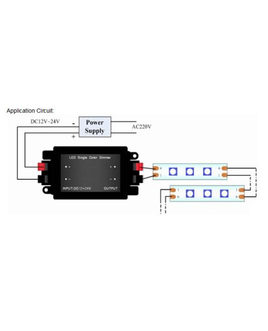 12V 8A 96W Adjustable Brightness LED Single Color Dimmer