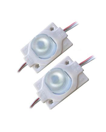 Vehicle LED Module String With Lens