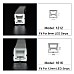 The dimensions of 1212 and 1616 silicone LED channels.