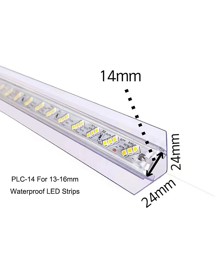 LED Channel Connectors Muzata V-Shape Aluminum - 20 Pack For Seamless ...