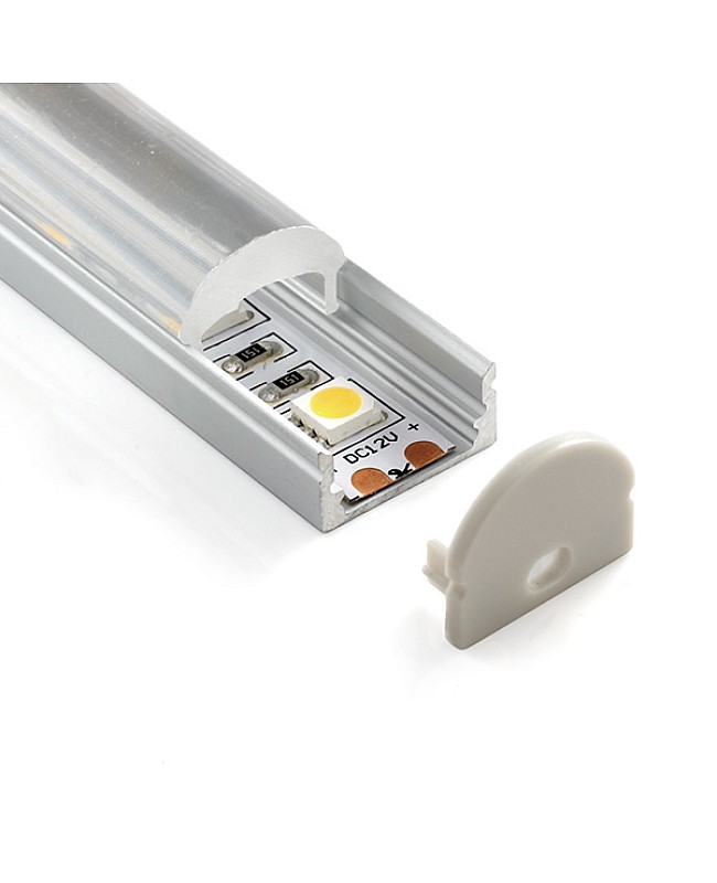 Slim linear LED strip profiles with lens for task lighting