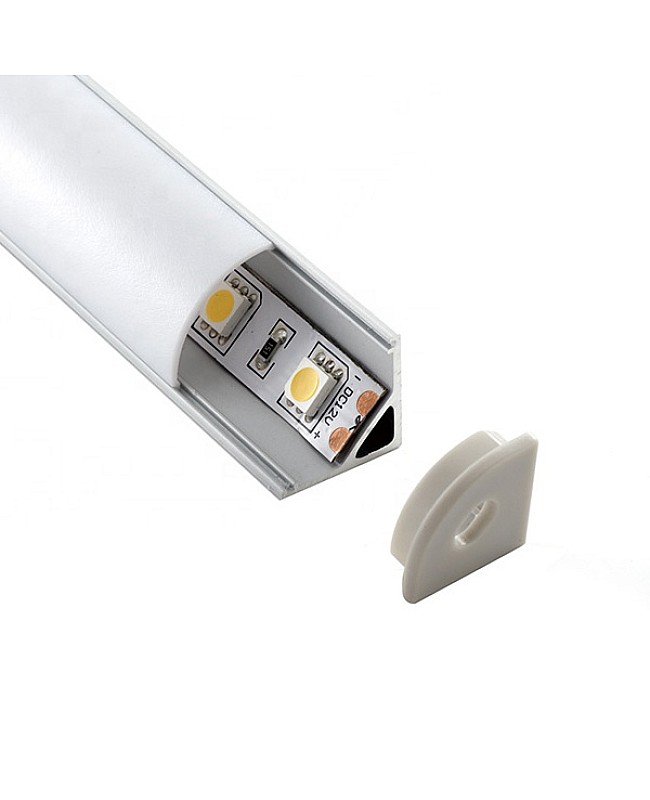 ALP006 corner mount LED profiles with round diffusers