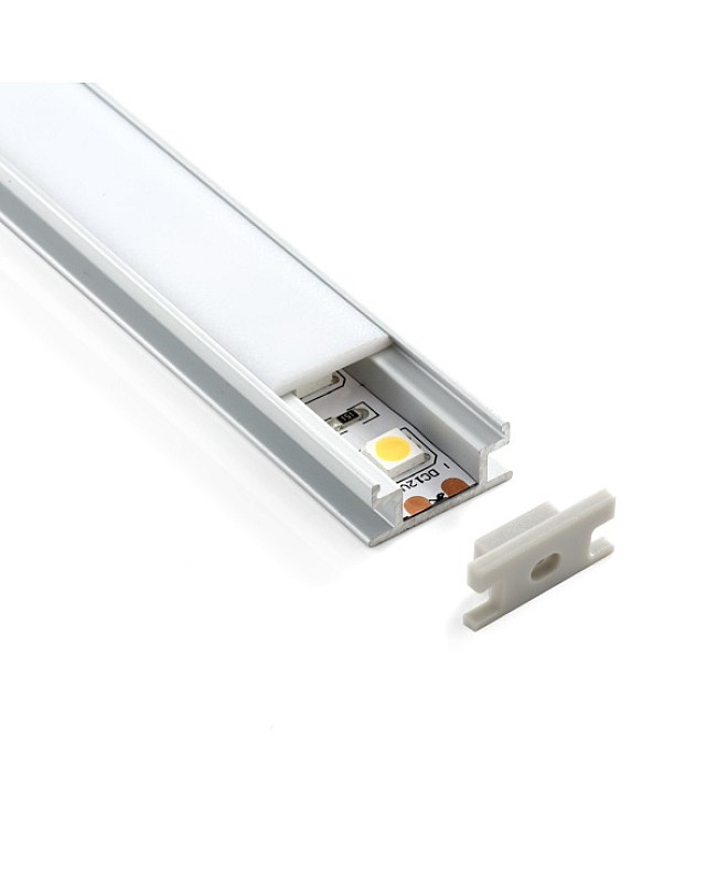 Flat Aluminum LED extrusions for floor lighting