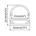 The size of surface mounted LED profiles for cabinets
