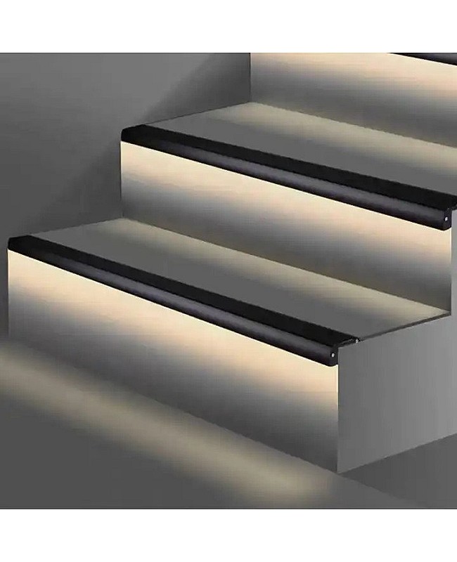 Anti-slip LED channels for stairs