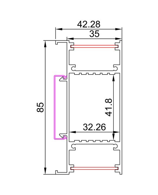 Wall Mount LED Tape Channel With Up Down Lighting Design