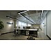 The 1.97" aluminum LED channels hanging on the ceiling for task lighting