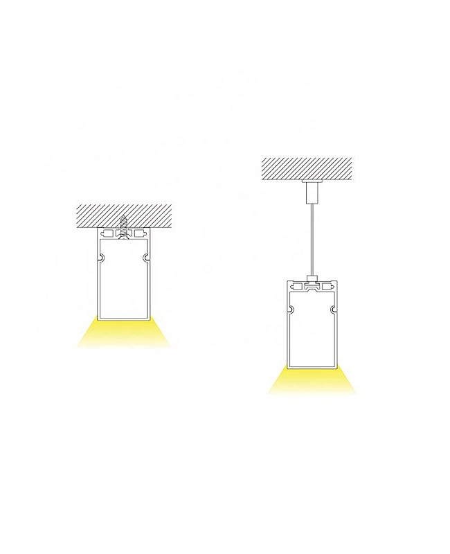 35MM Pendant LED Tape Extrusion For Pendant Light