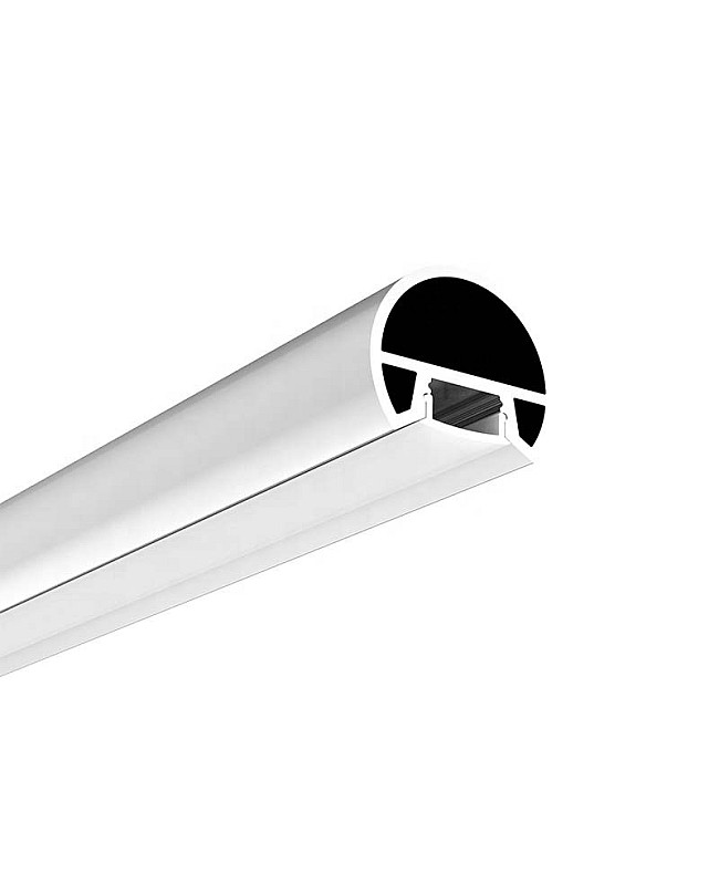 Round wardrobe LED profiles for closet lighting