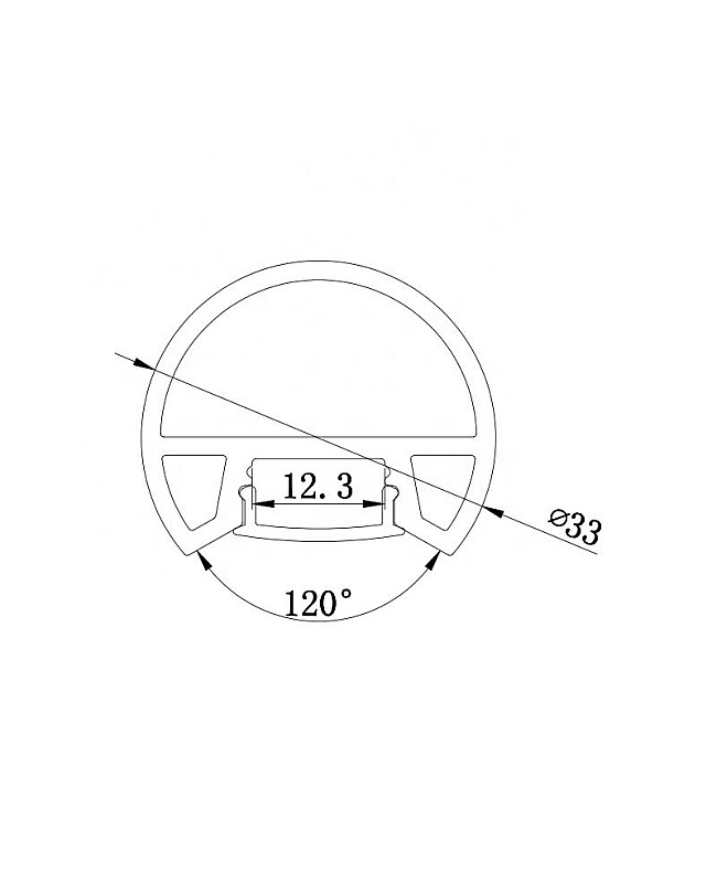 The dimension of LED closet rod channels