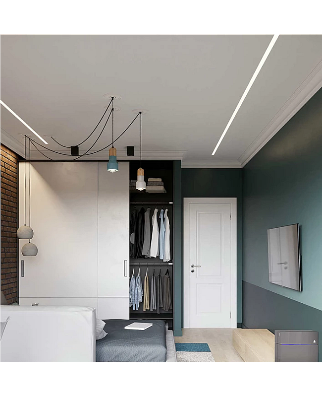 Ceiling drywall recessed LED channel for linear accent lighting