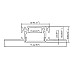 The dimension of trimless plaste-in LED strip light housing