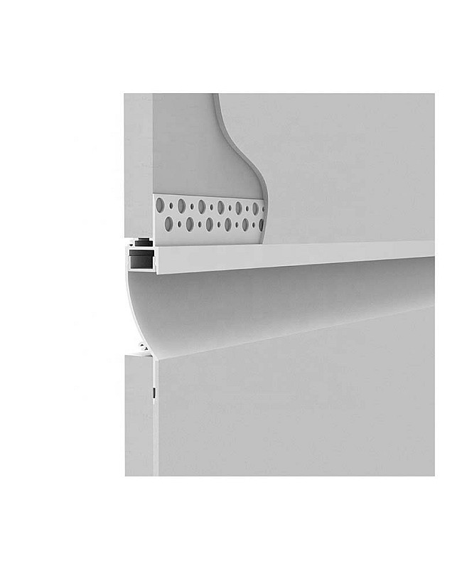 Indirect light LED profiles with white powder coating