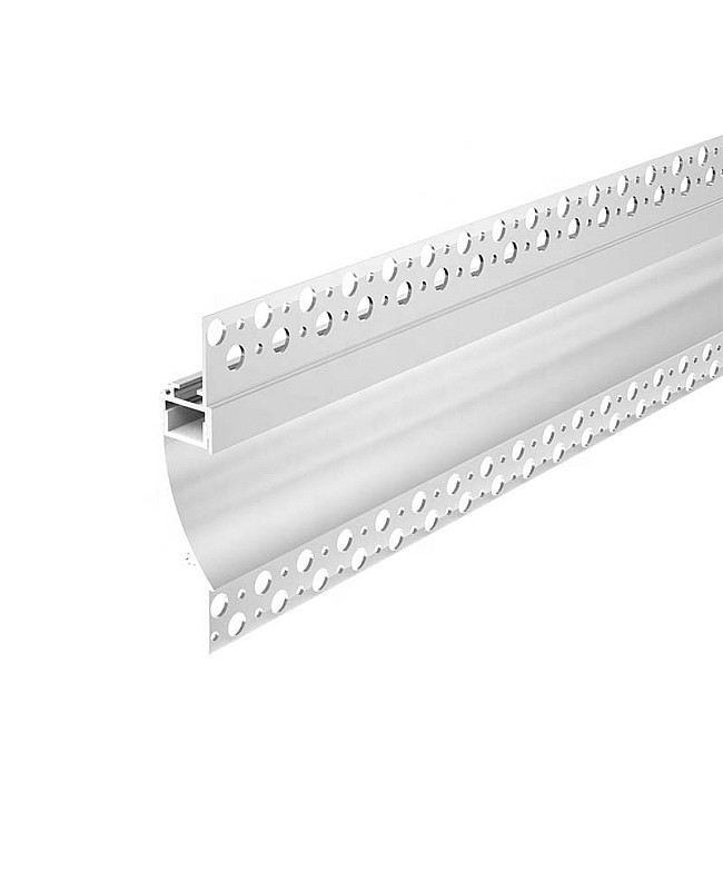 Trimless recessed LED channel for 5/8" plasterboard