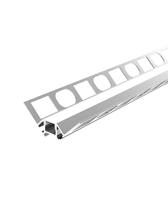 Inside corner tile recessed aluminum LED profiles