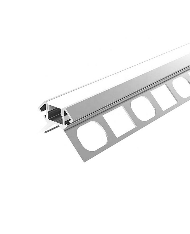 Recessed LED profiles for marble outside corners