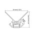 The dimension of outside corner LED strip housing for marble