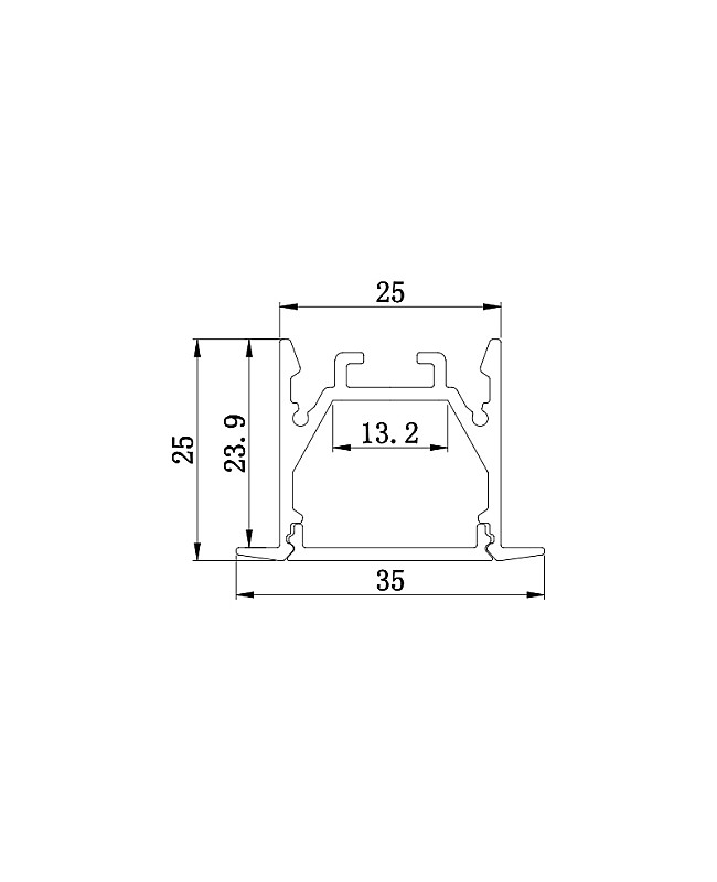 recessed led channels and diffusers for tape lighting size