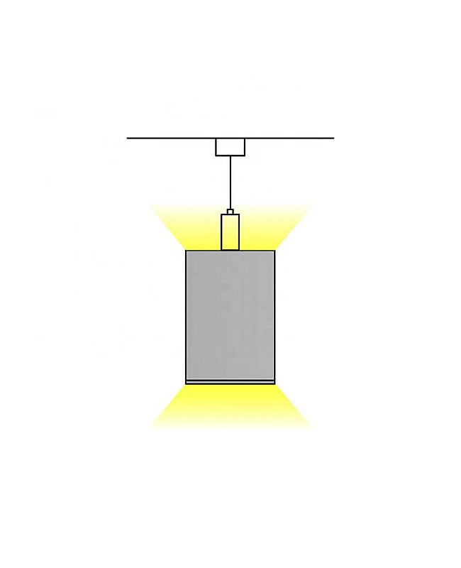 1 inch wide up and down extruded aluminum led housing