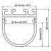 The dimensions of LED strip profiles