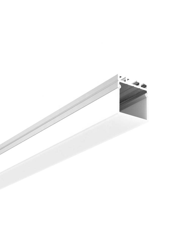 25mm Aluminum LED Profile Housing With Dropped Square Cover