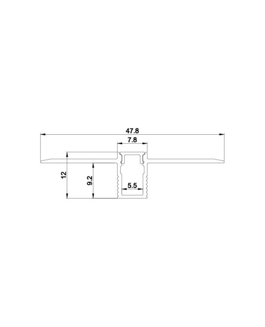 Slim Trimless Recessed LED Tape Channel For Drywall