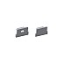 Floor recessed LED strip channel end caps